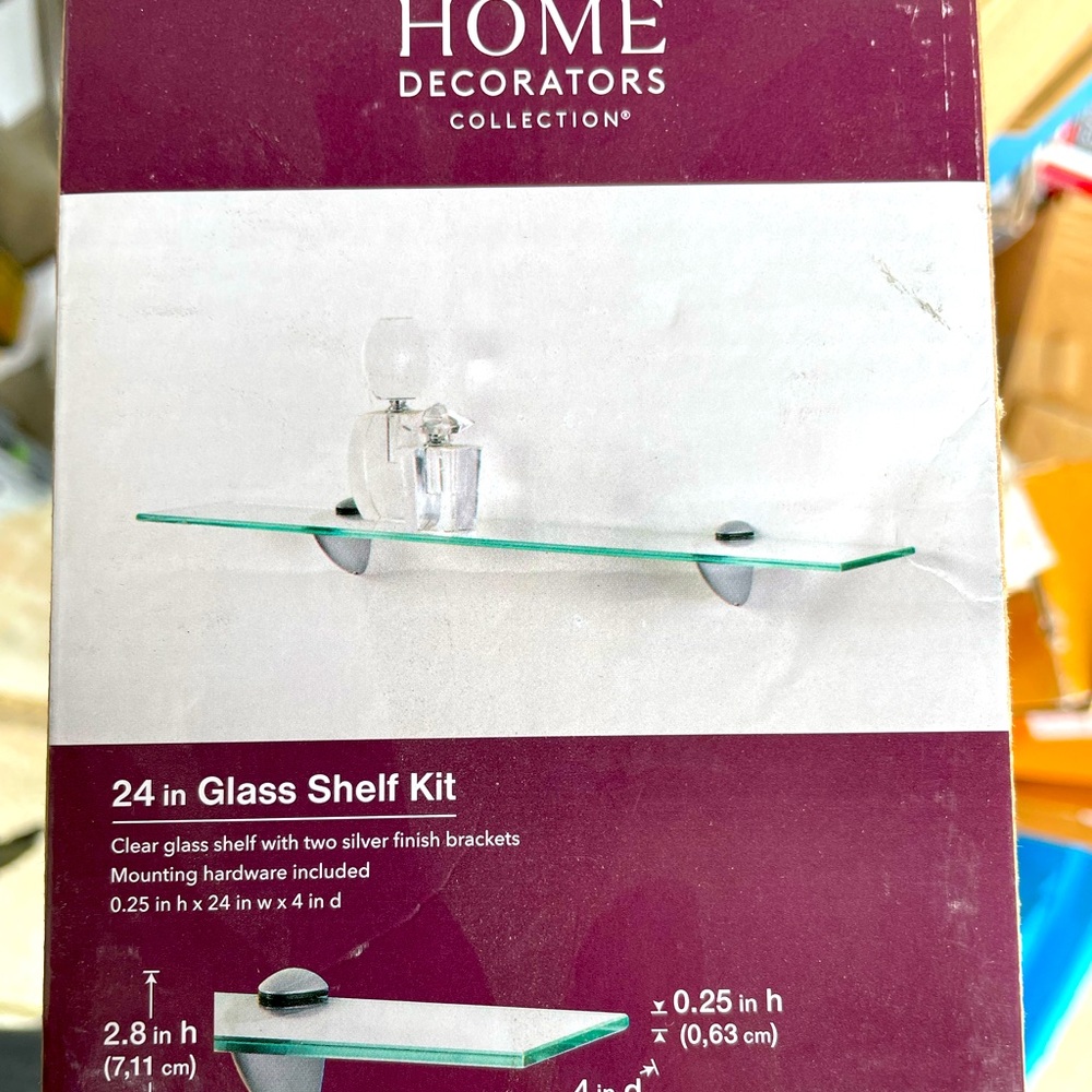 Home decorators collection glass shelf